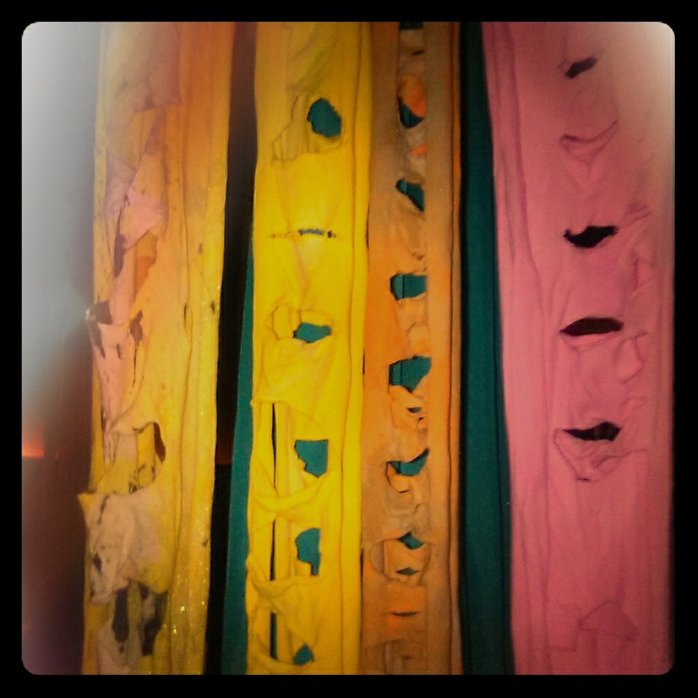 Scarfs 100% cotton hand painted 66" of fabric that